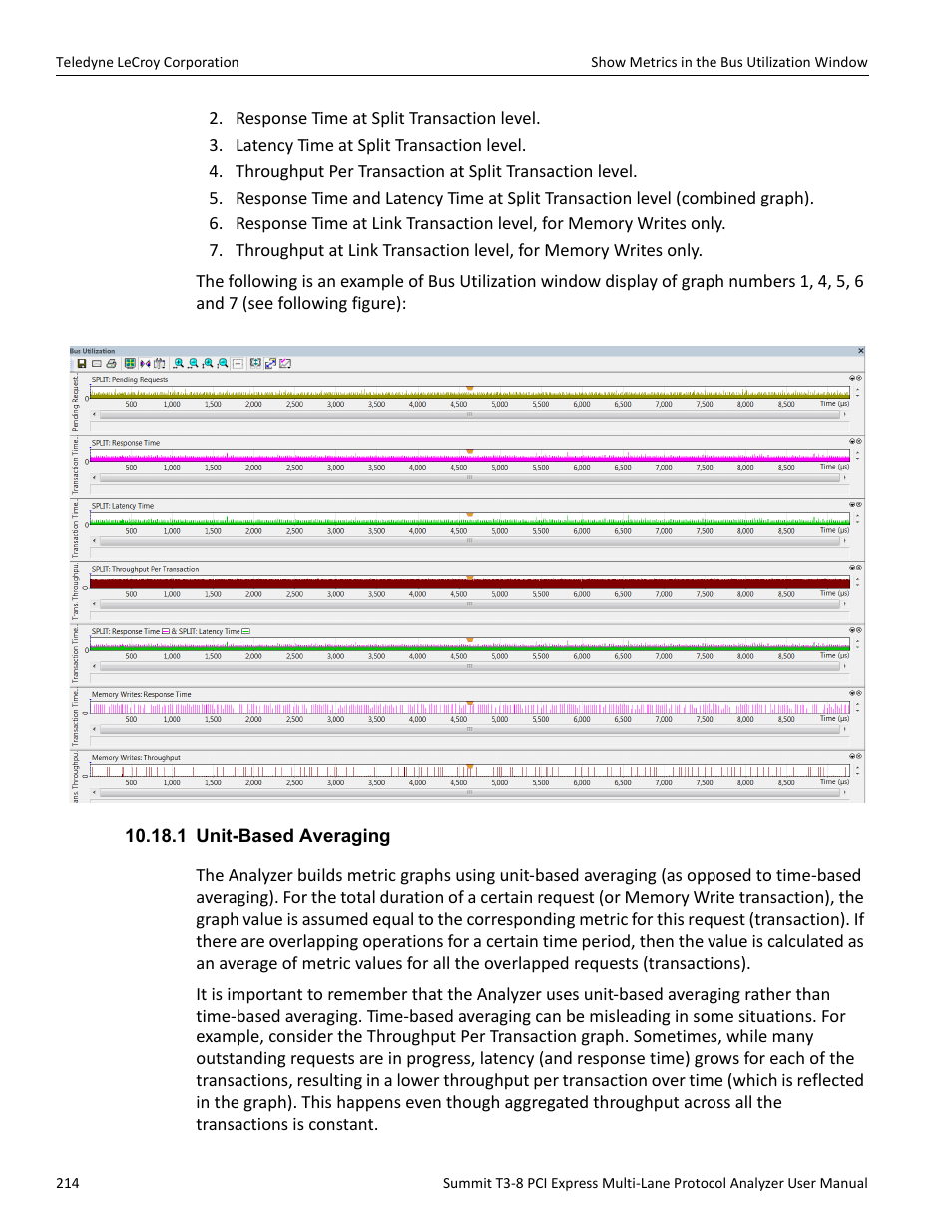1 unit-based averaging | Teledyne LeCroy Summit T3-8 PCIe Multi-lane Protocol Analyzer User Manual User Manual | Page 226 / 266