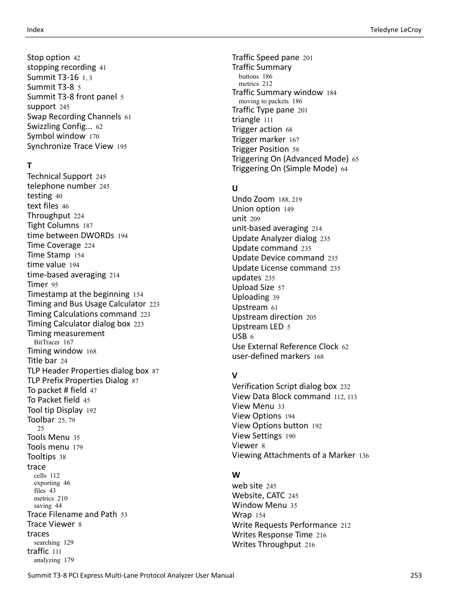 Teledyne LeCroy Summit T3-8 PCIe Multi-lane Protocol Analyzer User Manual User Manual | Page 265 / 266
