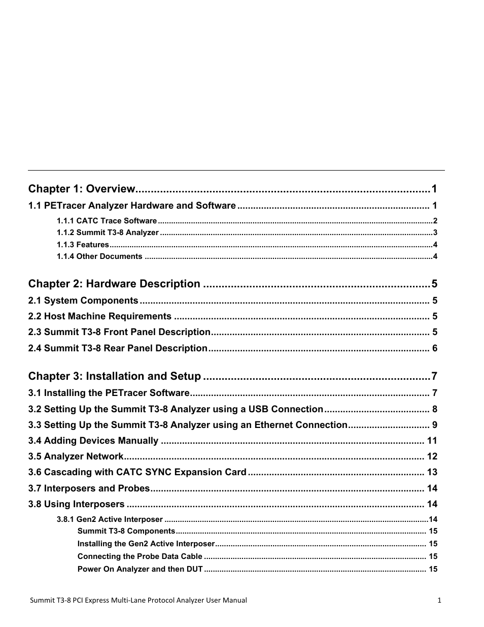 Teledyne LeCroy Summit T3-8 PCIe Multi-lane Protocol Analyzer User Manual User Manual | Page 3 / 266