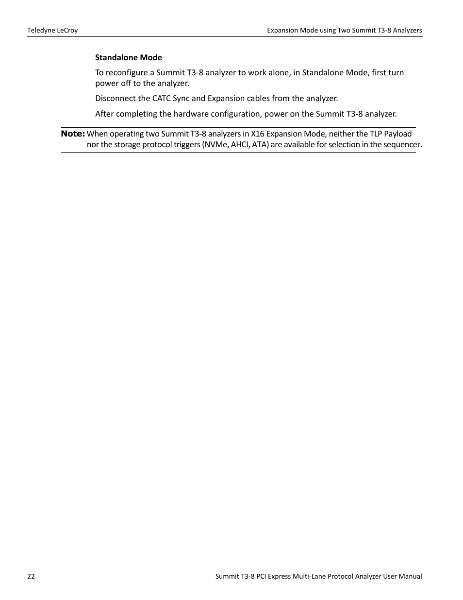 Teledyne LeCroy Summit T3-8 PCIe Multi-lane Protocol Analyzer User Manual User Manual | Page 34 / 266