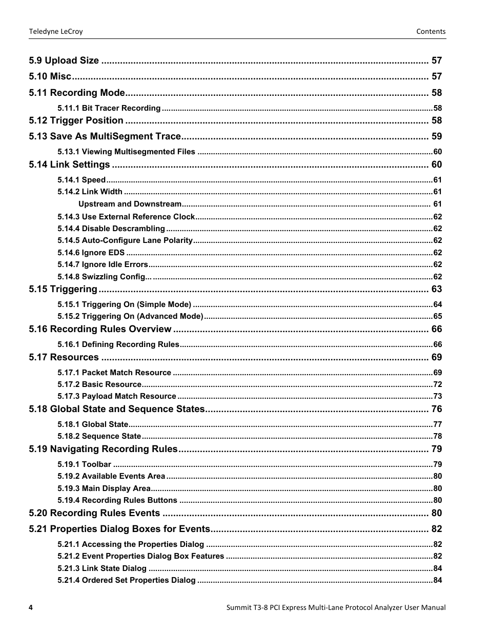 Teledyne LeCroy Summit T3-8 PCIe Multi-lane Protocol Analyzer User Manual User Manual | Page 6 / 266