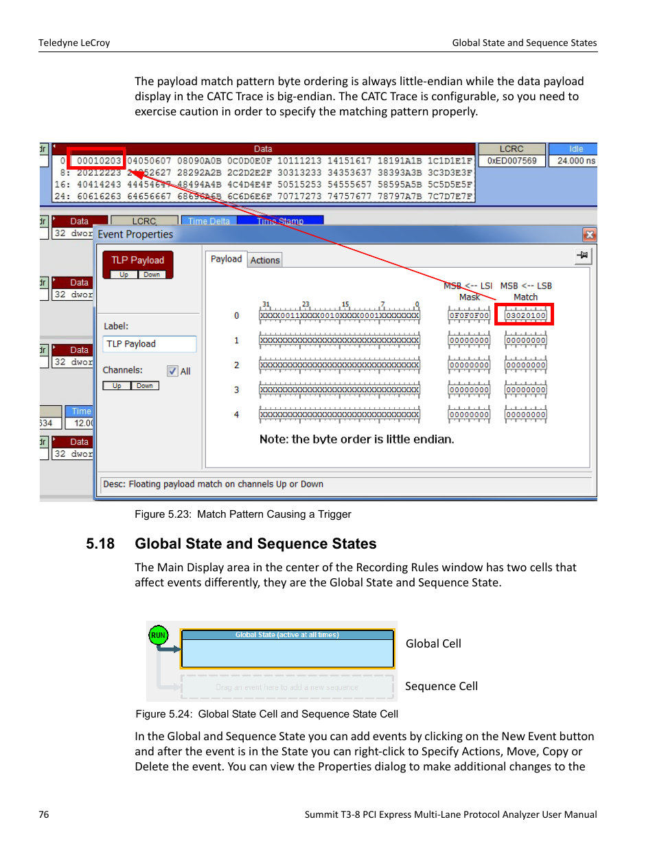 18 global state and sequence states | Teledyne LeCroy Summit T3-8 PCIe Multi-lane Protocol Analyzer User Manual User Manual | Page 88 / 266