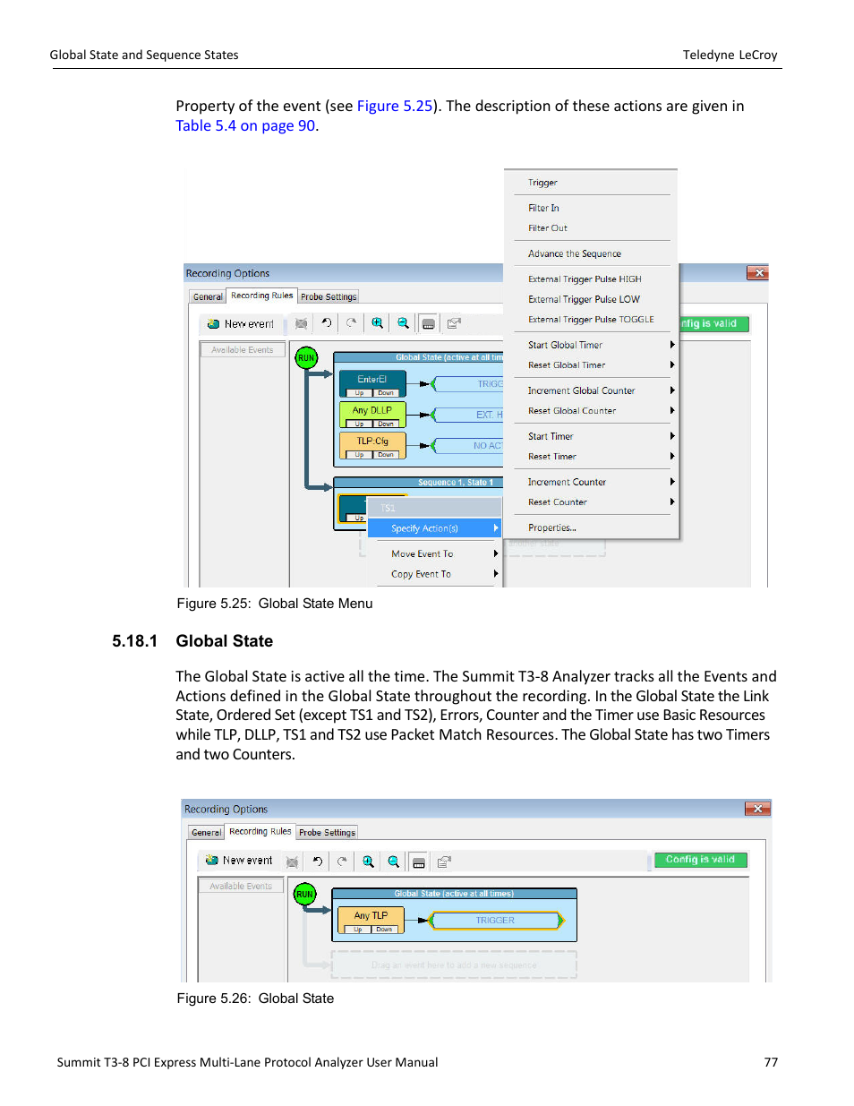 1 global state | Teledyne LeCroy Summit T3-8 PCIe Multi-lane Protocol Analyzer User Manual User Manual | Page 89 / 266