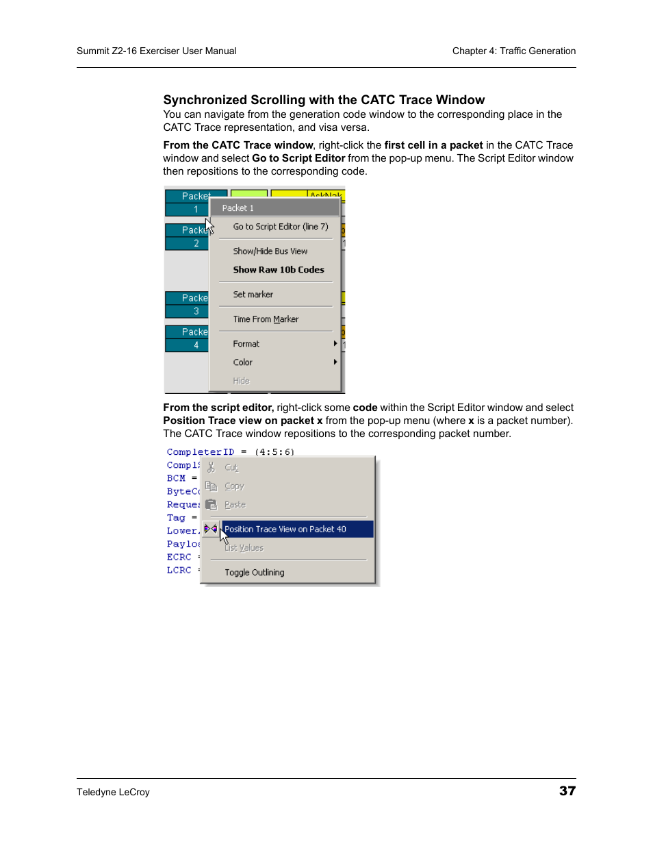 Teledyne LeCroy Summit Z2-16 PCI Express Multi-lane Exerciser User Manual User Manual | Page 41 / 84
