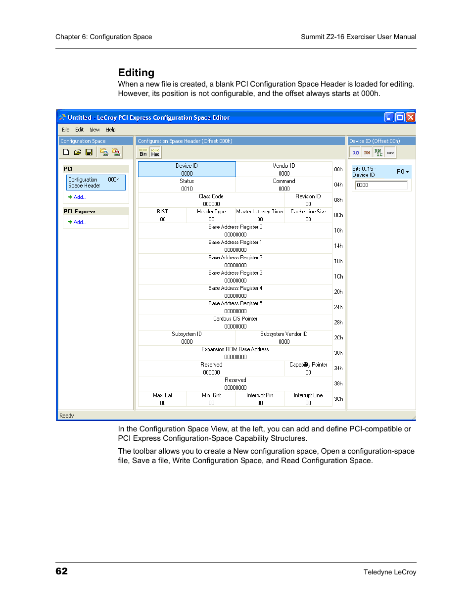 Editing | Teledyne LeCroy Summit Z2-16 PCI Express Multi-lane Exerciser User Manual User Manual | Page 66 / 84