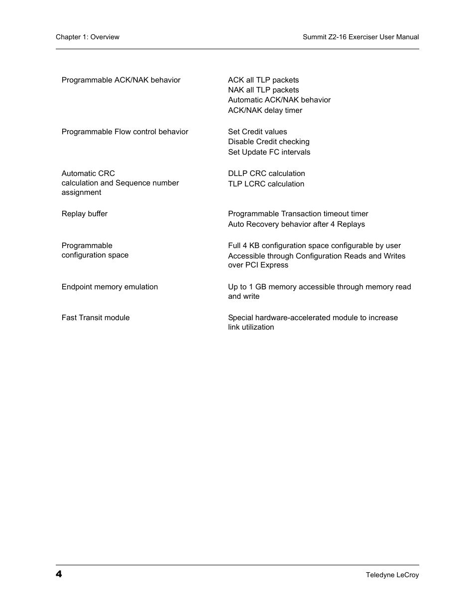 Teledyne LeCroy Summit Z2-16 PCI Express Multi-lane Exerciser User Manual User Manual | Page 8 / 84