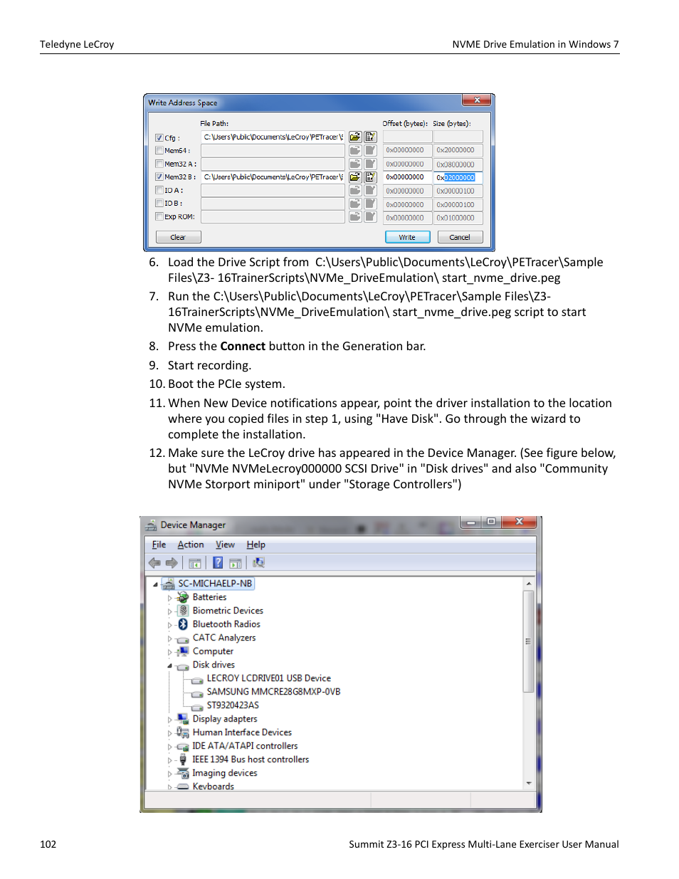 Teledyne LeCroy Summit Z3-16 PCI Express Multi-lane Exerciser User Manual User Manual | Page 102 / 118