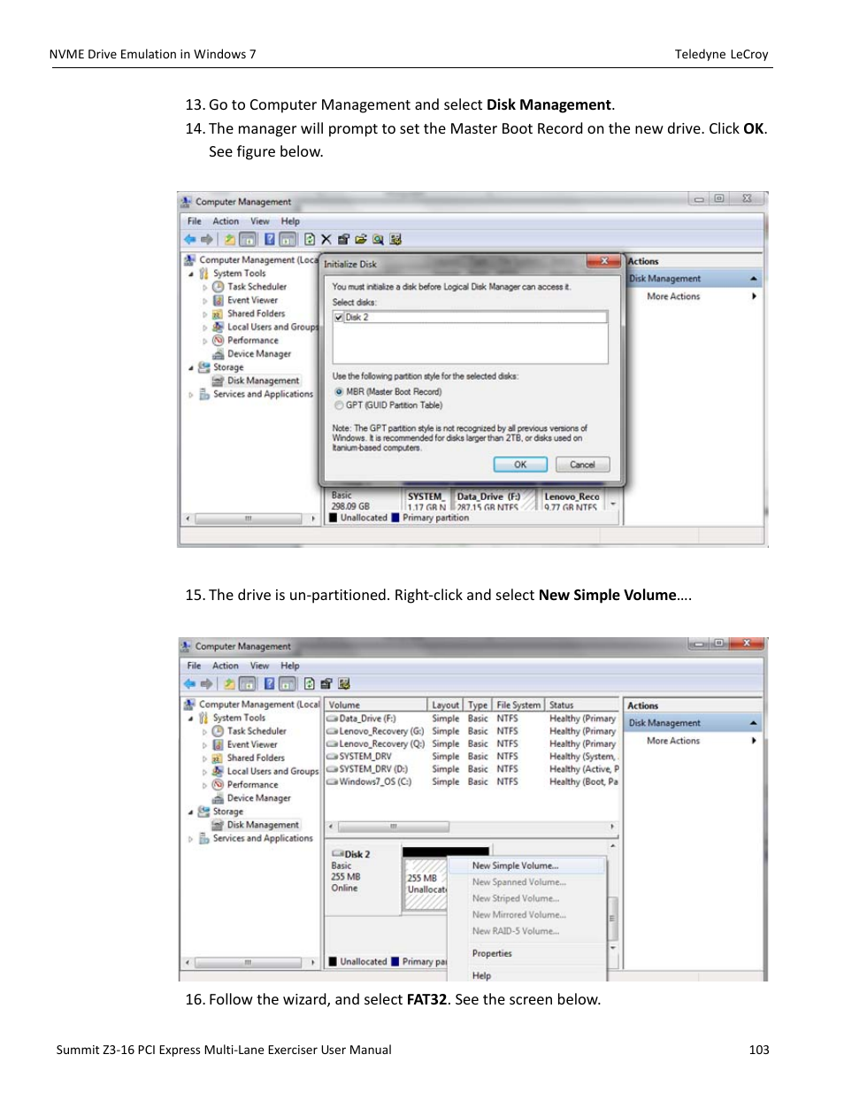 Teledyne LeCroy Summit Z3-16 PCI Express Multi-lane Exerciser User Manual User Manual | Page 103 / 118