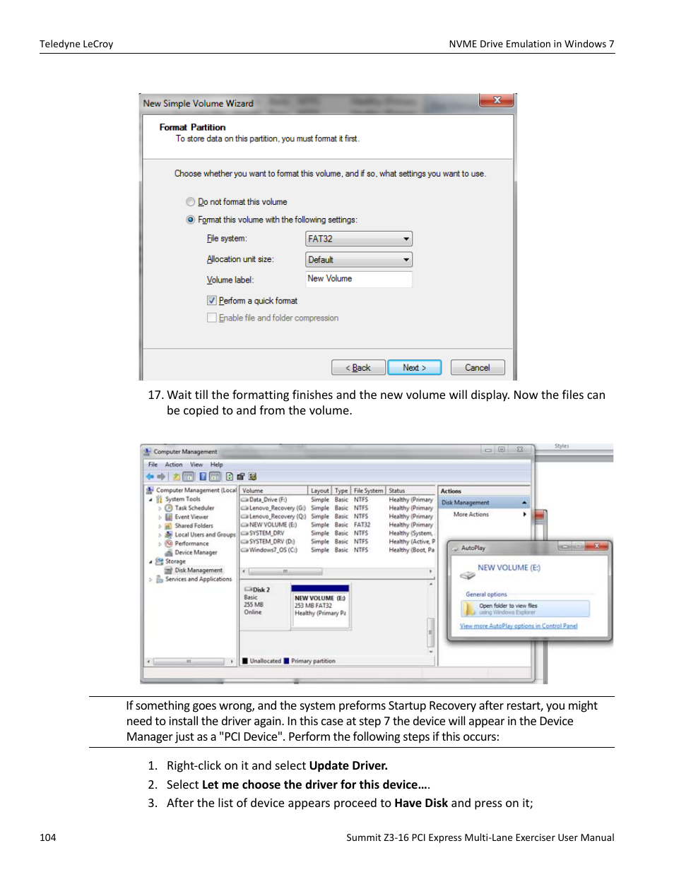 Teledyne LeCroy Summit Z3-16 PCI Express Multi-lane Exerciser User Manual User Manual | Page 104 / 118