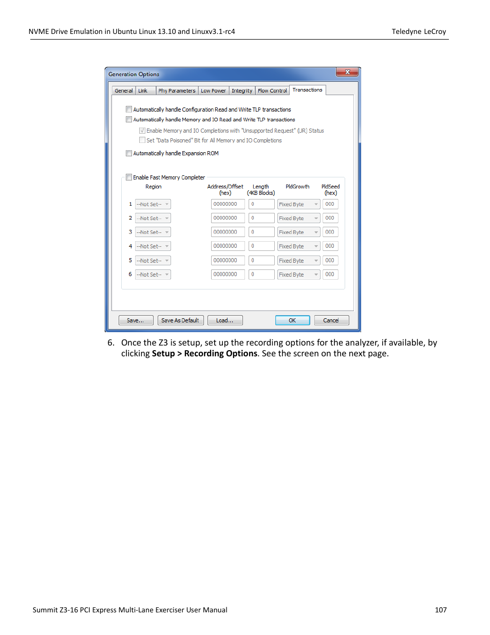 Teledyne LeCroy Summit Z3-16 PCI Express Multi-lane Exerciser User Manual User Manual | Page 107 / 118