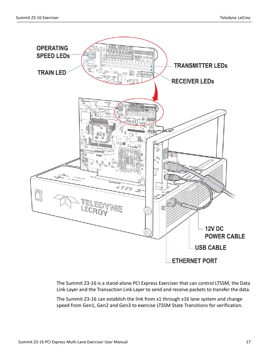 Teledyne LeCroy Summit Z3-16 PCI Express Multi-lane Exerciser User Manual User Manual | Page 17 / 118