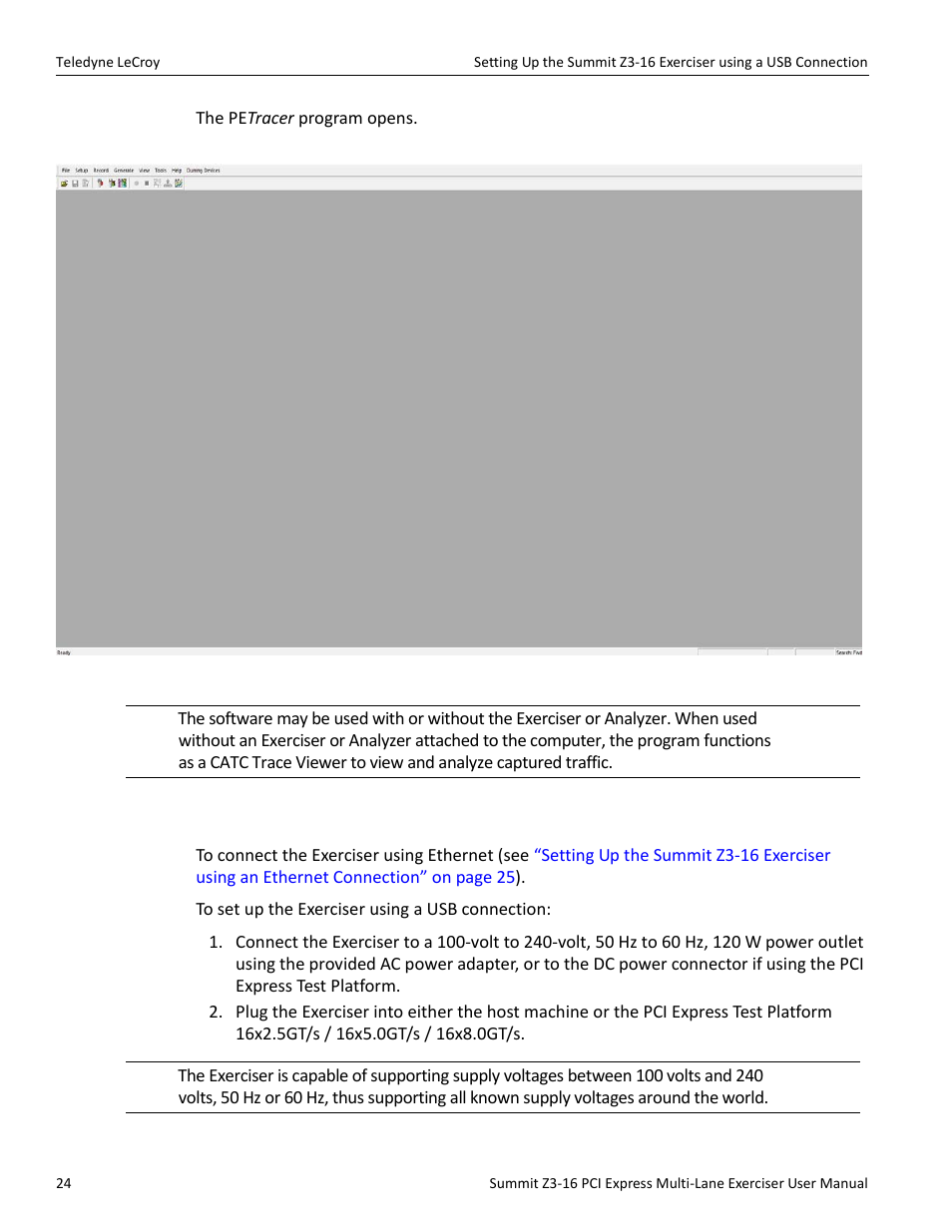 Teledyne LeCroy Summit Z3-16 PCI Express Multi-lane Exerciser User Manual User Manual | Page 24 / 118