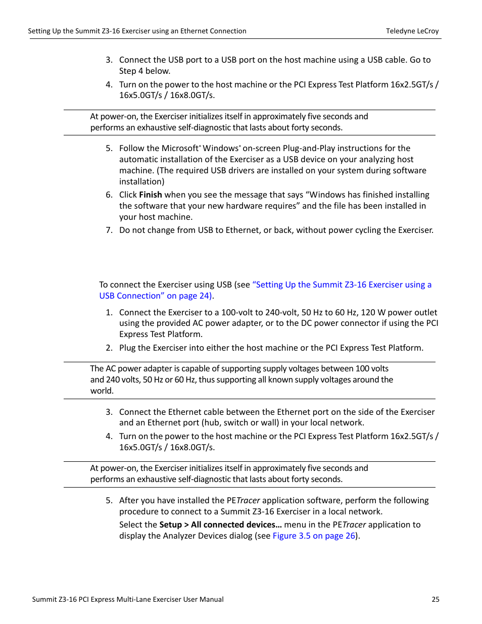 Teledyne LeCroy Summit Z3-16 PCI Express Multi-lane Exerciser User Manual User Manual | Page 25 / 118