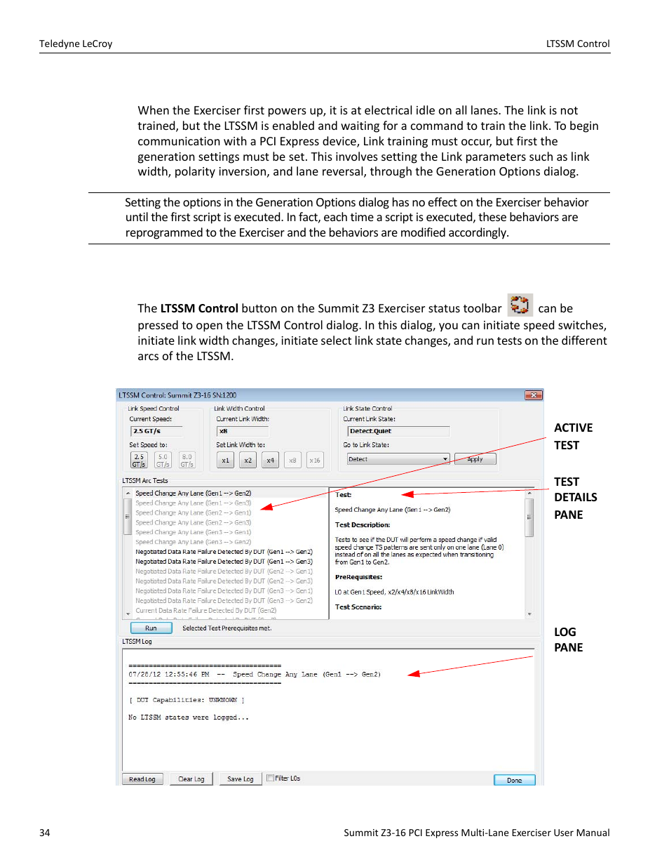 2 starting point, 2 ltssm control | Teledyne LeCroy Summit Z3-16 PCI Express Multi-lane Exerciser User Manual User Manual | Page 34 / 118