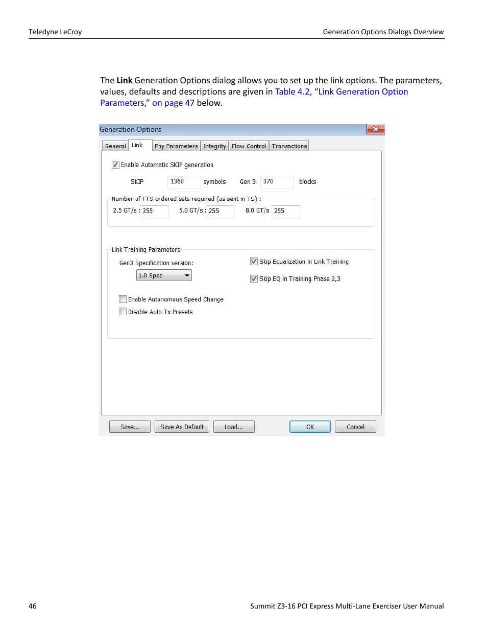 3 link | Teledyne LeCroy Summit Z3-16 PCI Express Multi-lane Exerciser User Manual User Manual | Page 46 / 118