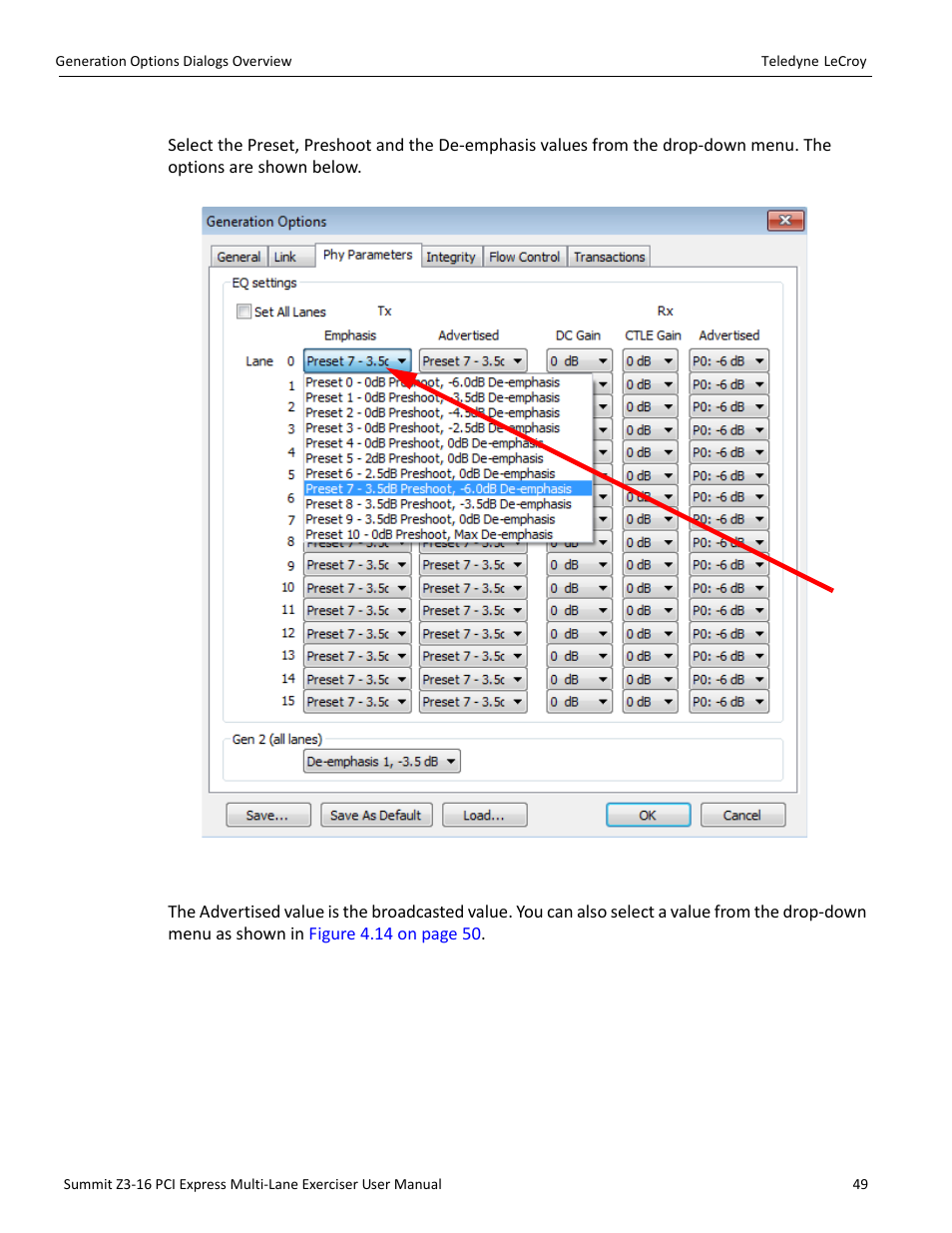 Teledyne LeCroy Summit Z3-16 PCI Express Multi-lane Exerciser User Manual User Manual | Page 49 / 118