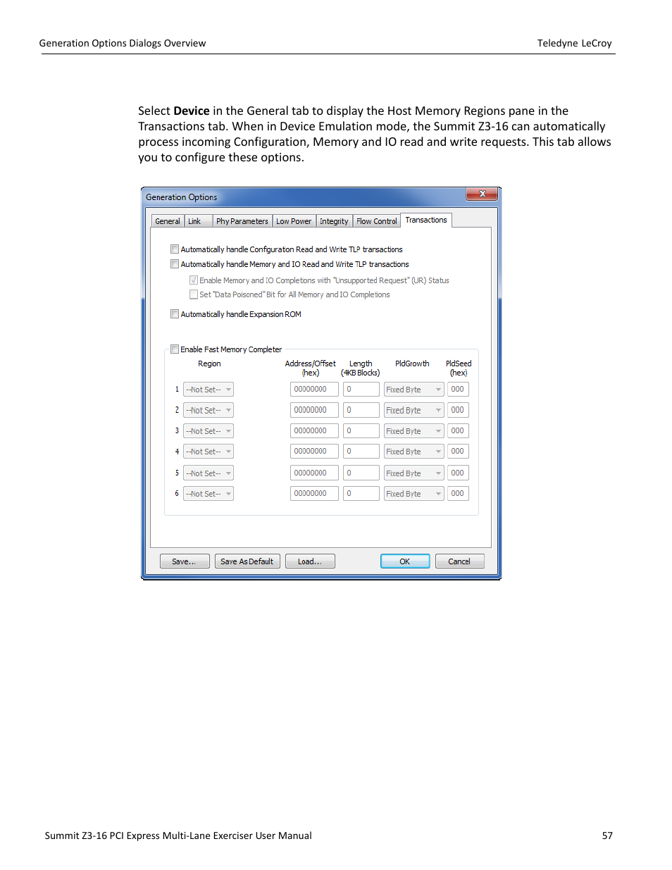 7 transactions device emulation | Teledyne LeCroy Summit Z3-16 PCI Express Multi-lane Exerciser User Manual User Manual | Page 57 / 118