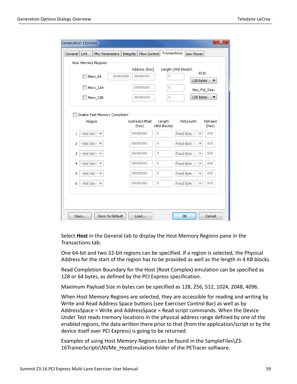 Teledyne LeCroy Summit Z3-16 PCI Express Multi-lane Exerciser User Manual User Manual | Page 59 / 118