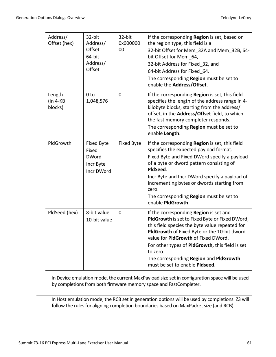 Teledyne LeCroy Summit Z3-16 PCI Express Multi-lane Exerciser User Manual User Manual | Page 61 / 118