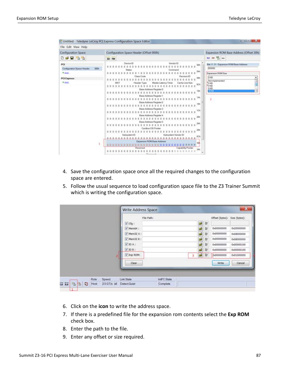 Teledyne LeCroy Summit Z3-16 PCI Express Multi-lane Exerciser User Manual User Manual | Page 87 / 118
