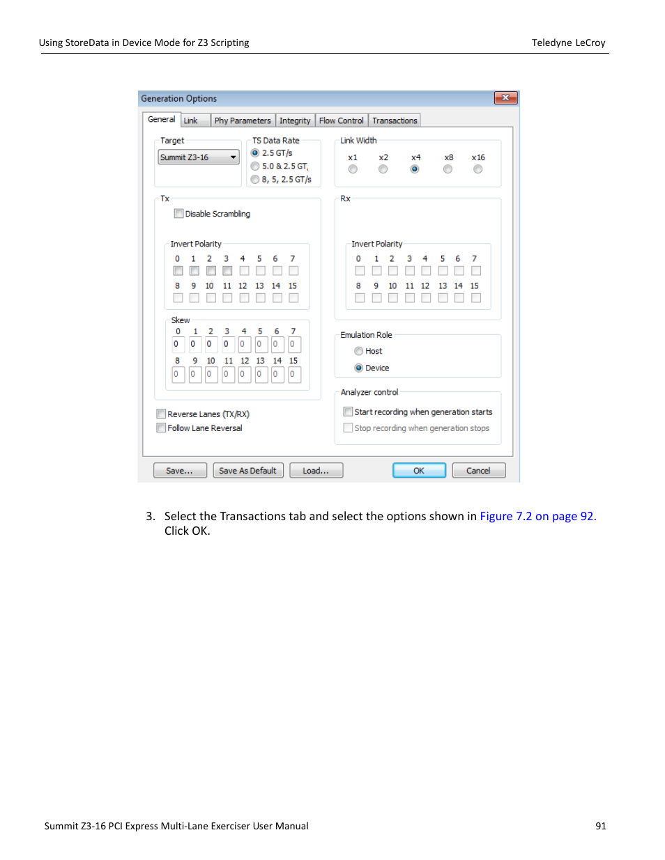 Figure 7.1 | Teledyne LeCroy Summit Z3-16 PCI Express Multi-lane Exerciser User Manual User Manual | Page 91 / 118