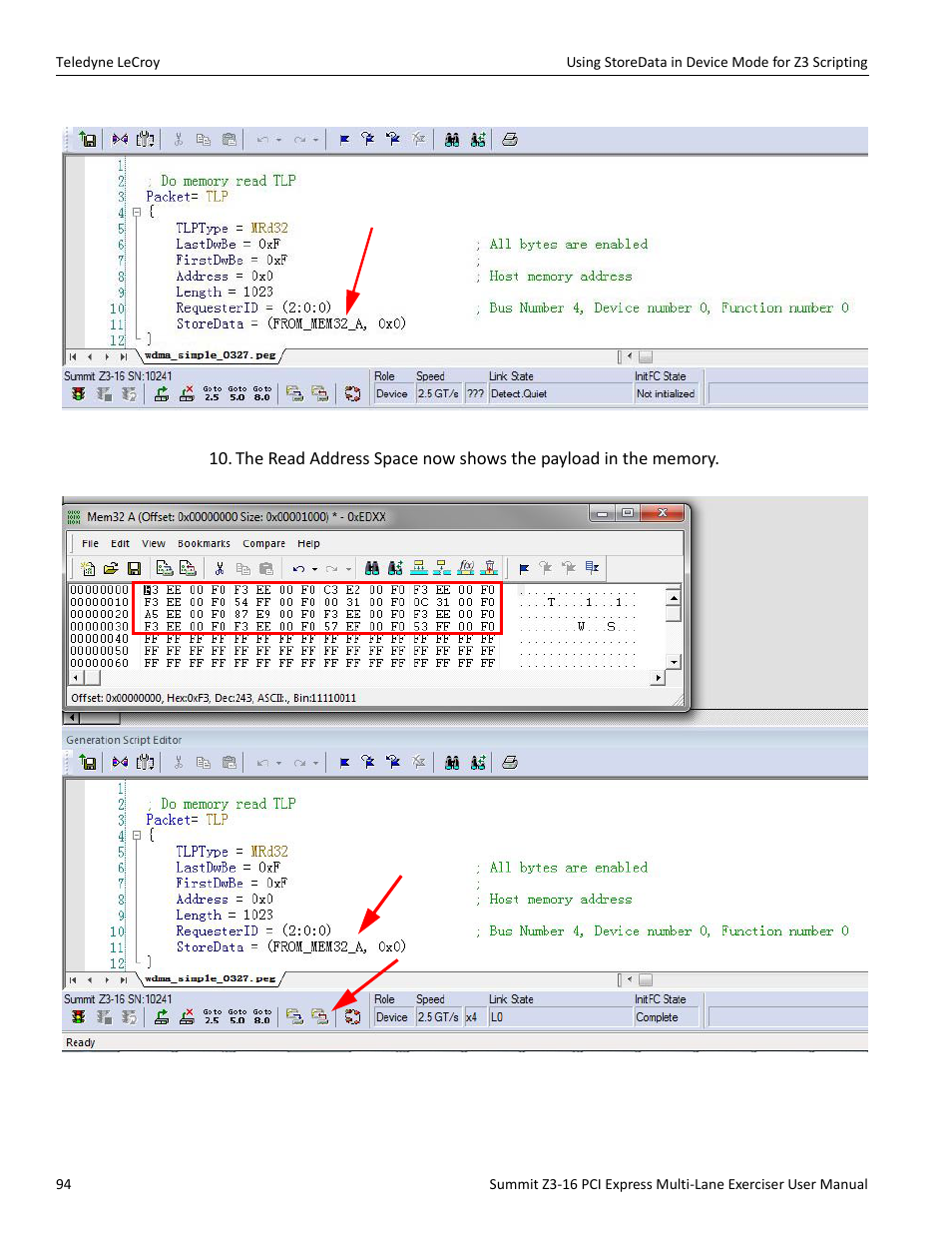 Teledyne LeCroy Summit Z3-16 PCI Express Multi-lane Exerciser User Manual User Manual | Page 94 / 118
