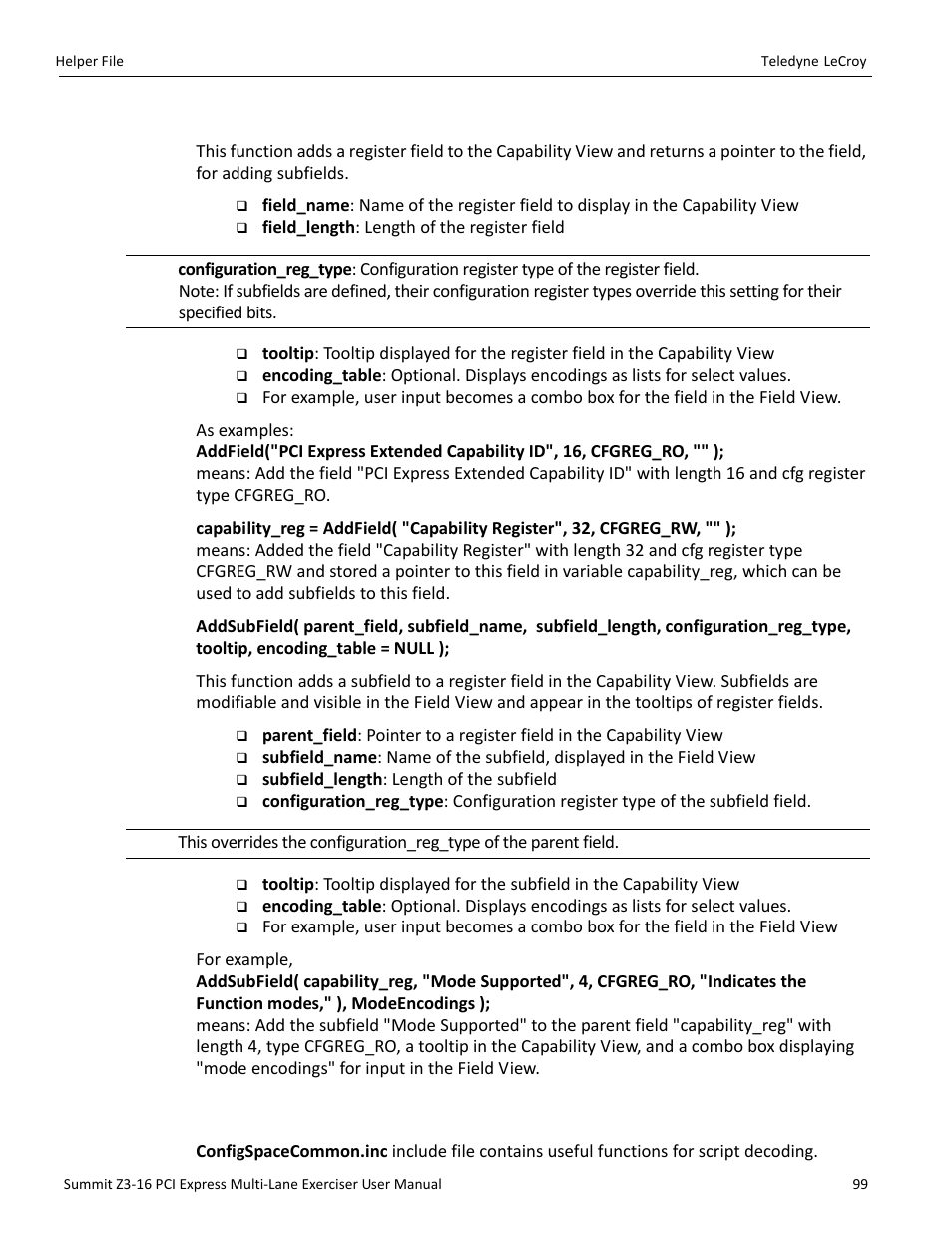 A.5 helper file | Teledyne LeCroy Summit Z3-16 PCI Express Multi-lane Exerciser User Manual User Manual | Page 99 / 118