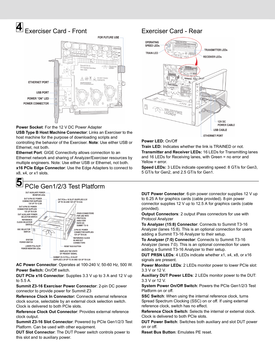 Teledyne LeCroy Summit Z3-16 PCI Express Protocol Exerciser QSG User Manual | Page 2 / 4