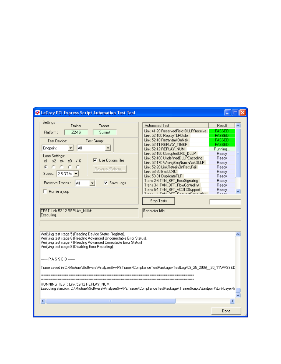 2 script automation test tool, 1 graphical user interface, Script automation test tool | Graphical user interface | Teledyne LeCroy Protocol PCI Express Script Automation Test Tool User Manual | Page 8 / 55