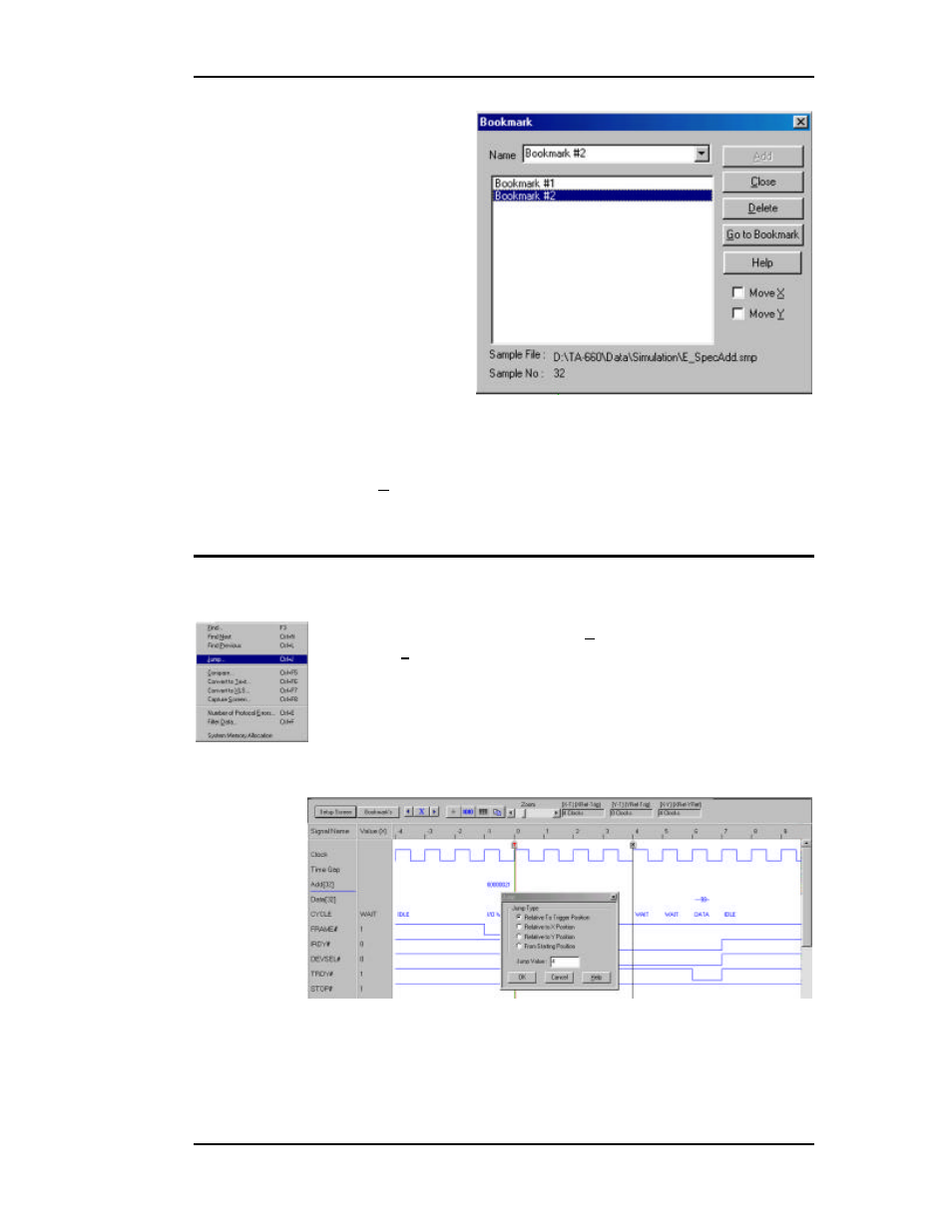 Jump within data display | Teledyne LeCroy TA660СА User Manual | Page 107 / 156