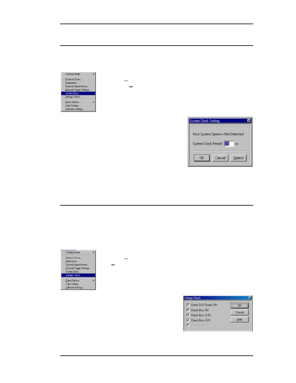 System clock, Enabling voltage check | Teledyne LeCroy TA660СА User Manual | Page 21 / 156