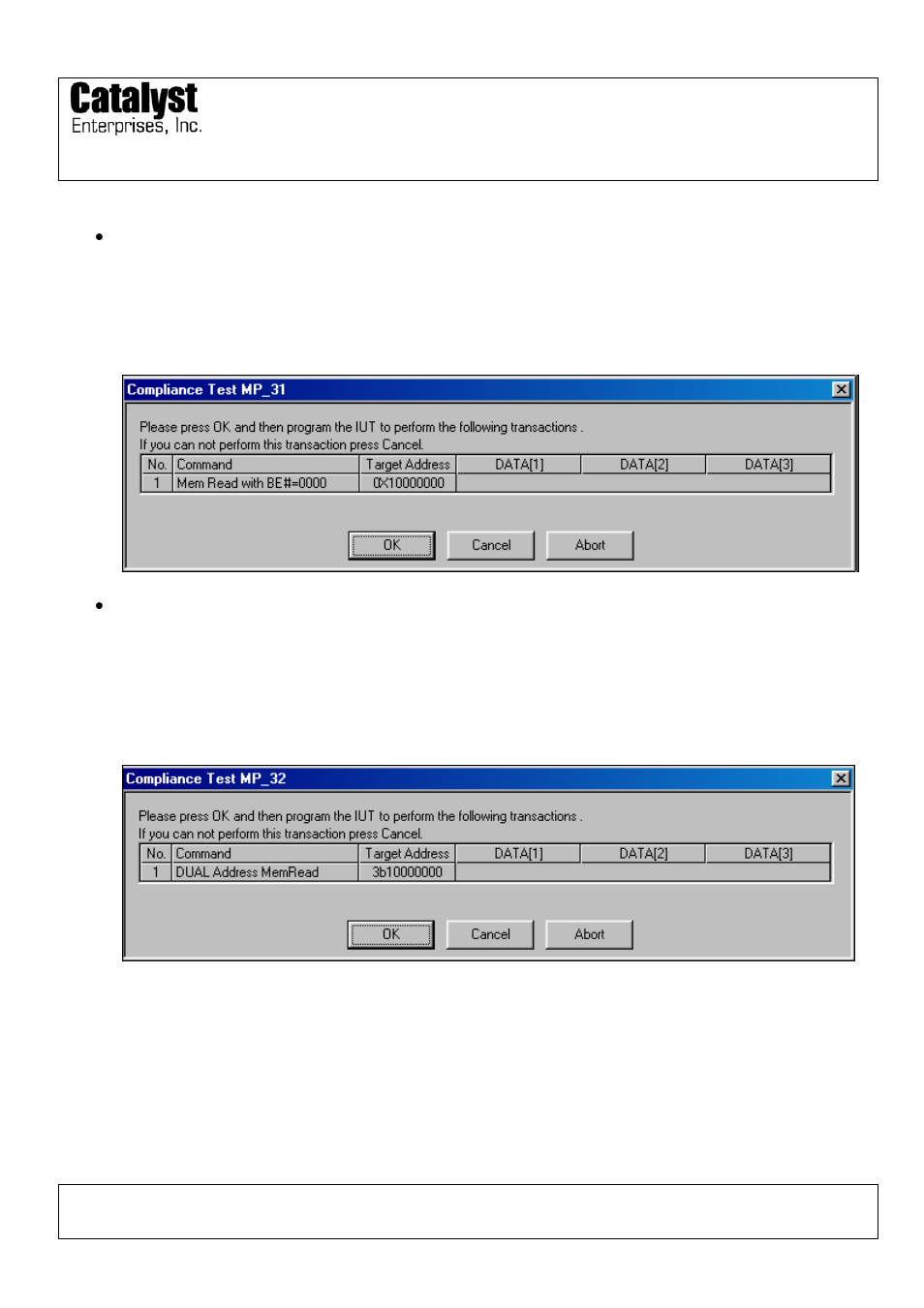 Component protocol checklist for a master device, Compliance test | Teledyne LeCroy TA700 Compliance User Guide User Manual | Page 18 / 71