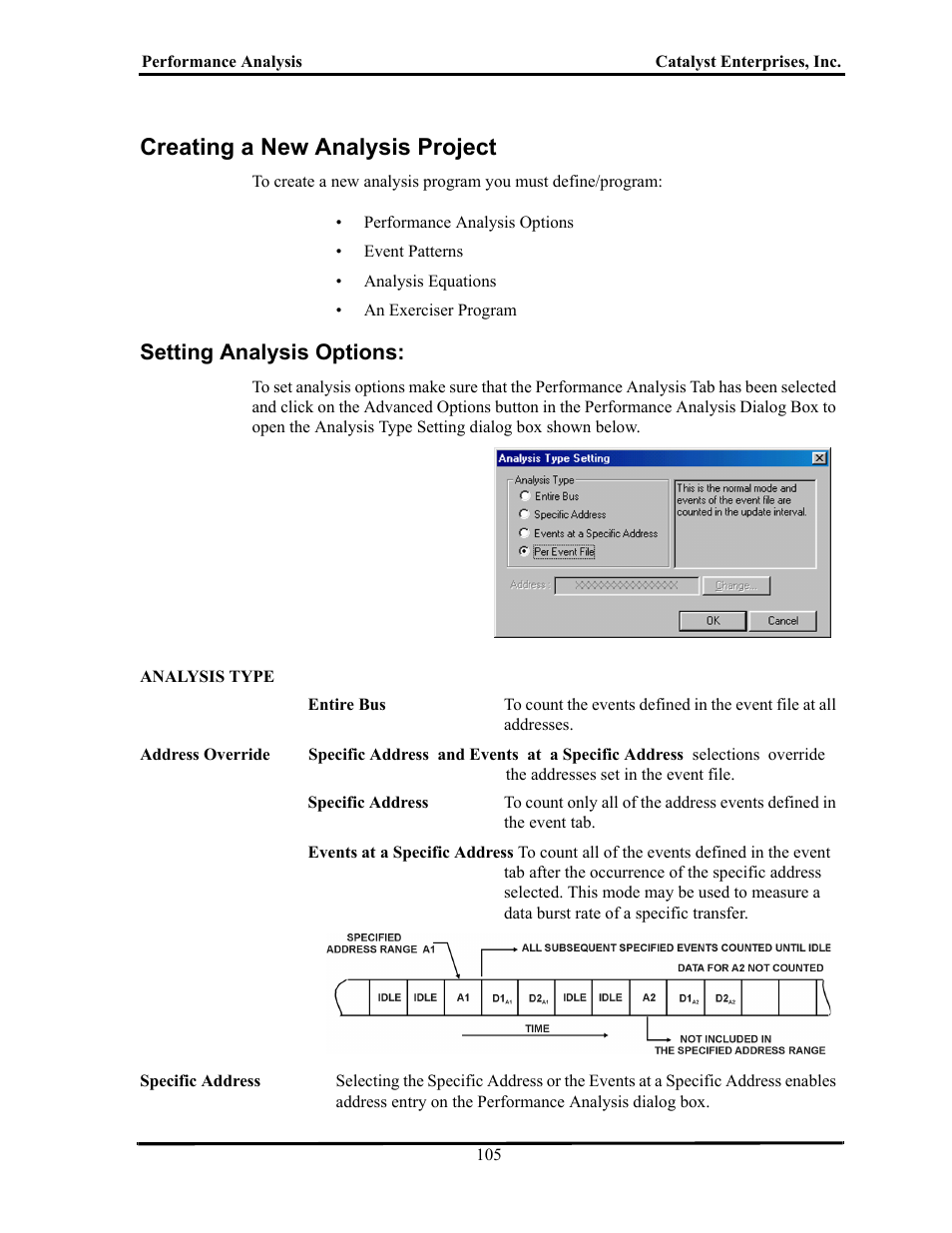 Creating a new analysis project, Setting analysis options, Reating | Nalysis, Roject, Etting, Ptions | Teledyne LeCroy TA700_800_850 User Manual User Manual | Page 119 / 268