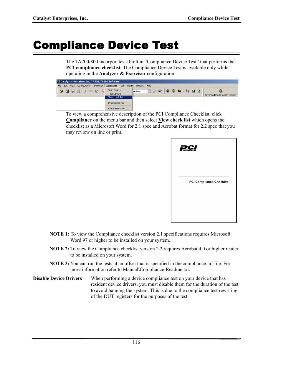 Compliance device test, Ompliance, Evice | Teledyne LeCroy TA700_800_850 User Manual User Manual | Page 130 / 268
