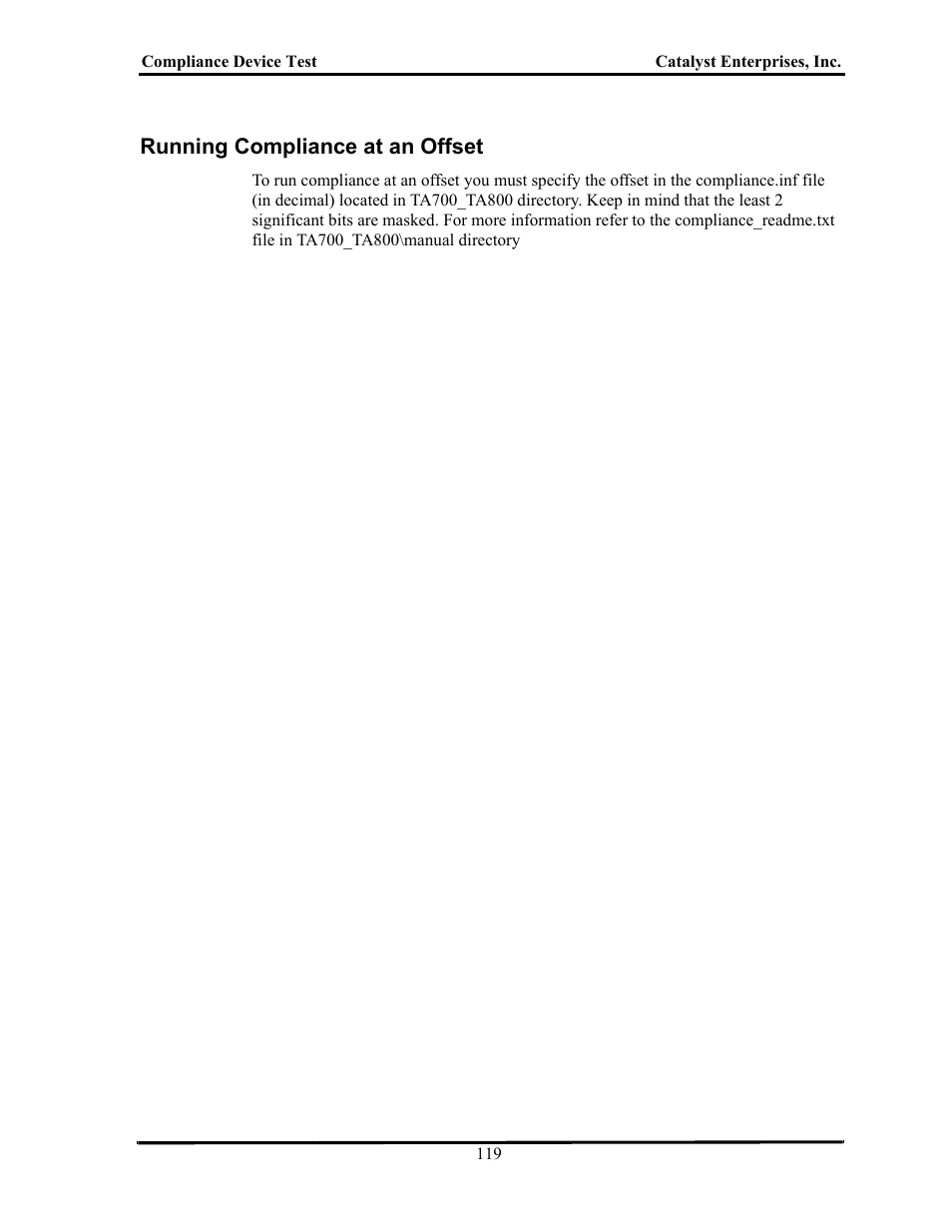 Running compliance at an offset, Unning, Ompliance | Ffset | Teledyne LeCroy TA700_800_850 User Manual User Manual | Page 133 / 268