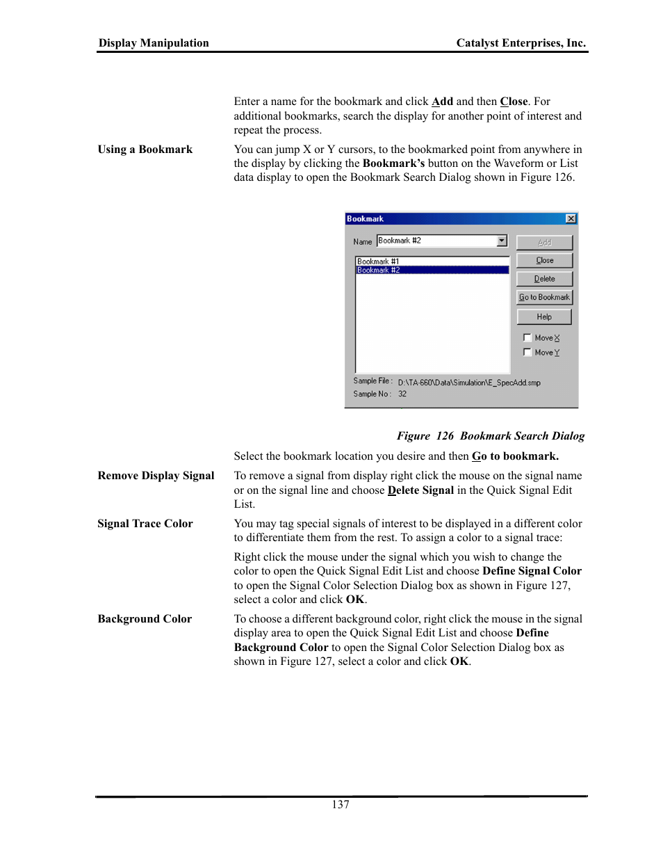 Figure 126 bookmark search dialog | Teledyne LeCroy TA700_800_850 User Manual User Manual | Page 151 / 268