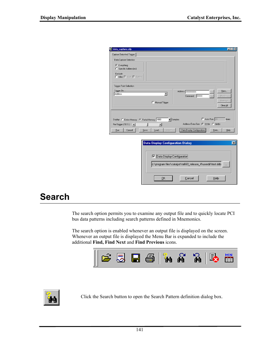 Search, Earch | Teledyne LeCroy TA700_800_850 User Manual User Manual | Page 155 / 268