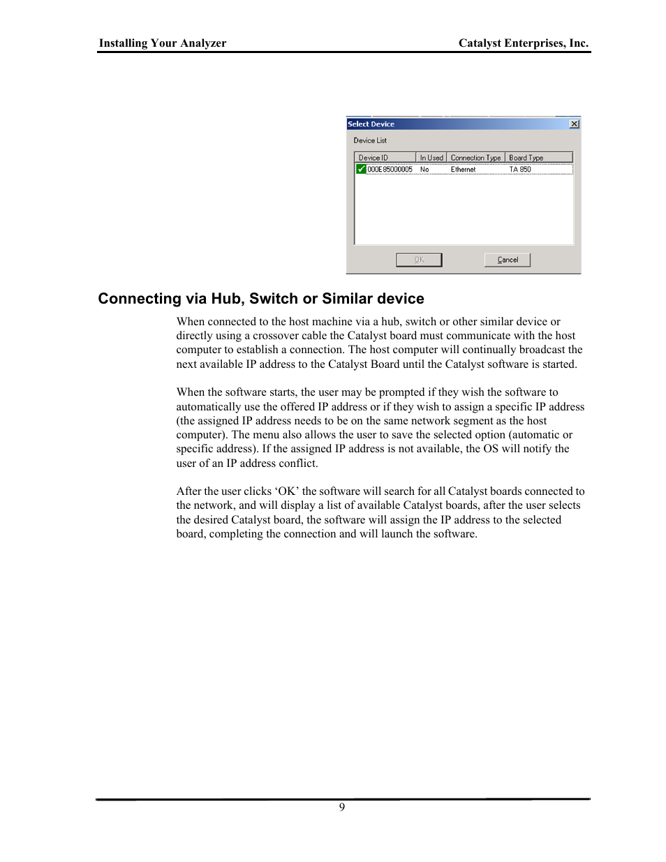 Connecting via hub, switch or similar device, Onnecting, Witch | Imilar, Device | Teledyne LeCroy TA700_800_850 User Manual User Manual | Page 23 / 268