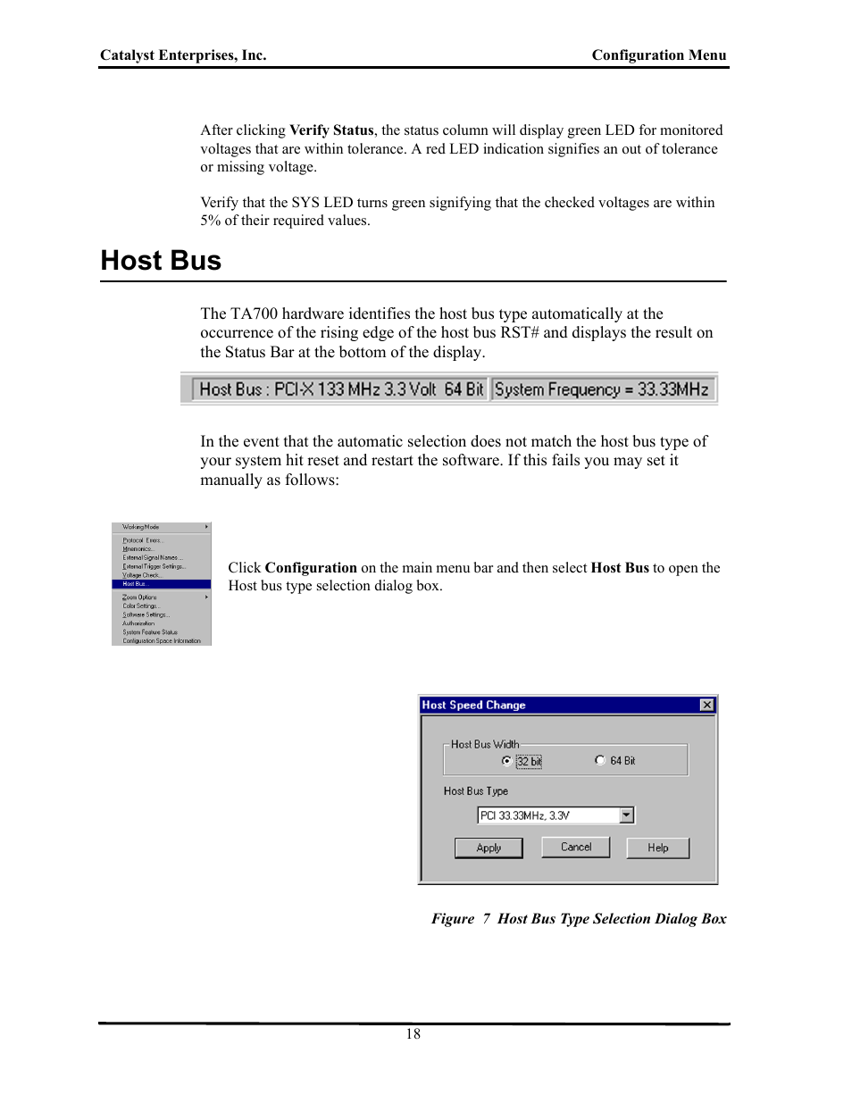 Host bus, Figure 7 host bus type selection dialog box | Teledyne LeCroy TA700_800_850 User Manual User Manual | Page 32 / 268