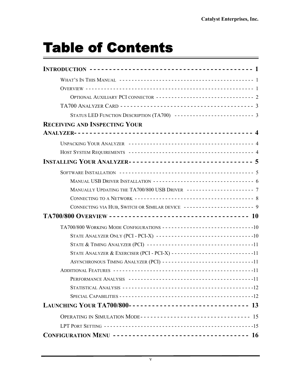 Teledyne LeCroy TA700_800_850 User Manual User Manual | Page 5 / 268