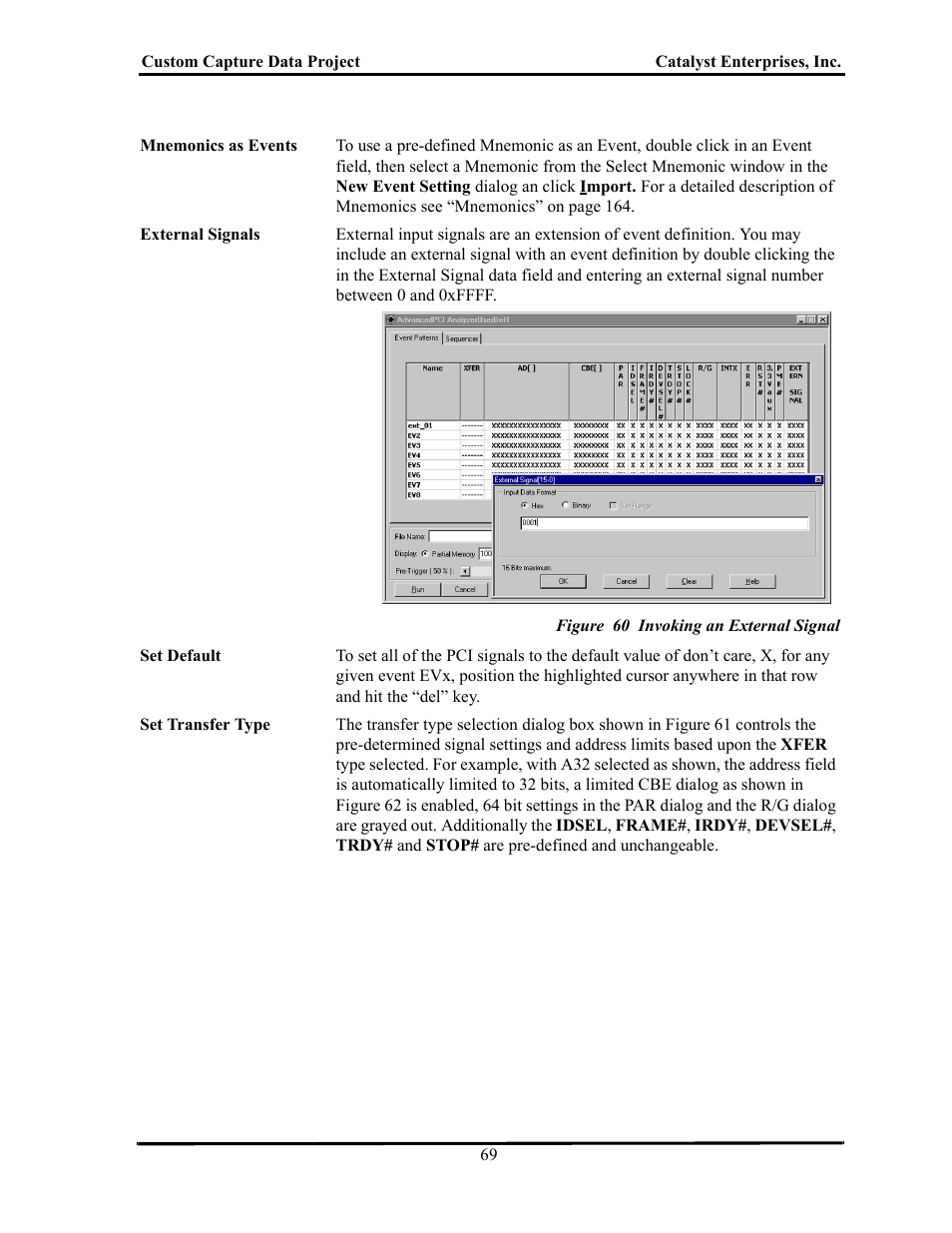 Figure 60 invoking an external signal | Teledyne LeCroy TA700_800_850 User Manual User Manual | Page 83 / 268