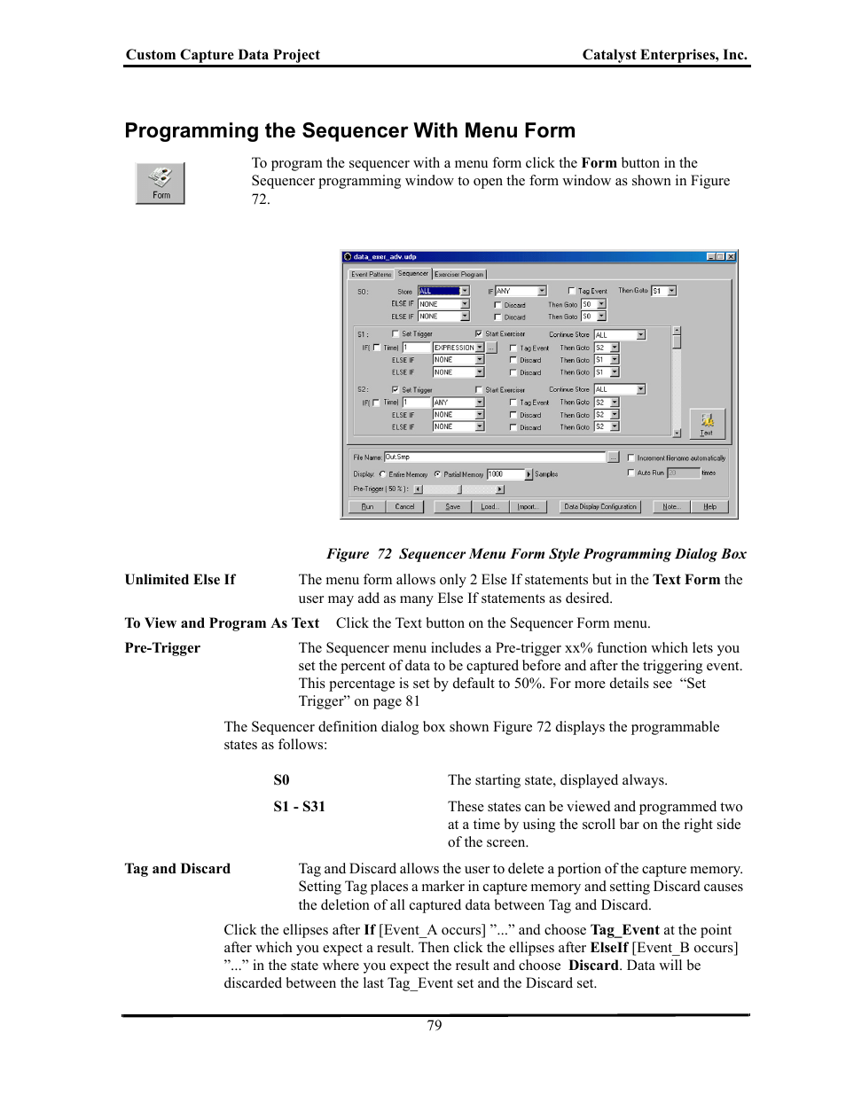Programming the sequencer with menu form, Rogramming, Equencer | Teledyne LeCroy TA700_800_850 User Manual User Manual | Page 93 / 268