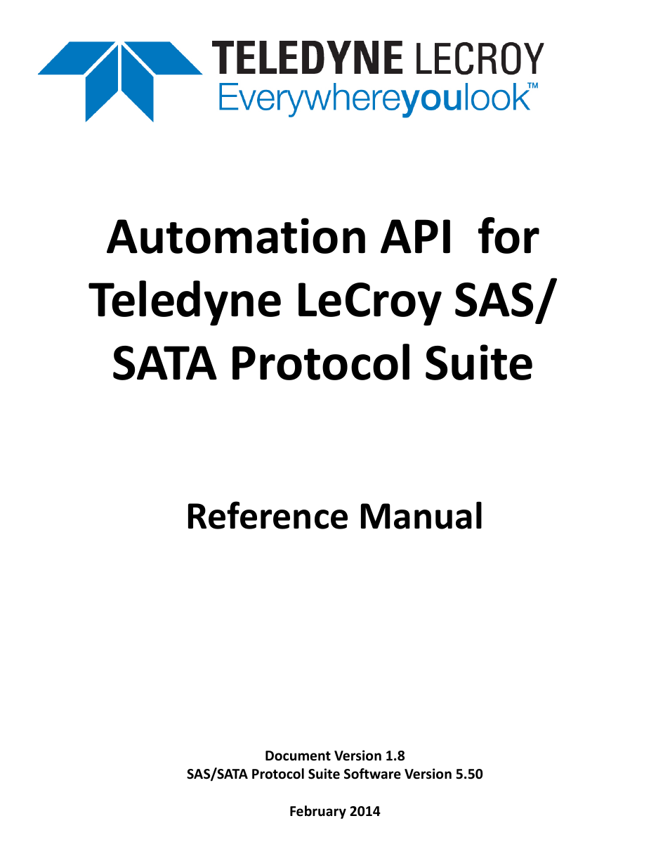 Teledyne LeCroy SAS_SATA Automation API manual User Manual | 150 pages