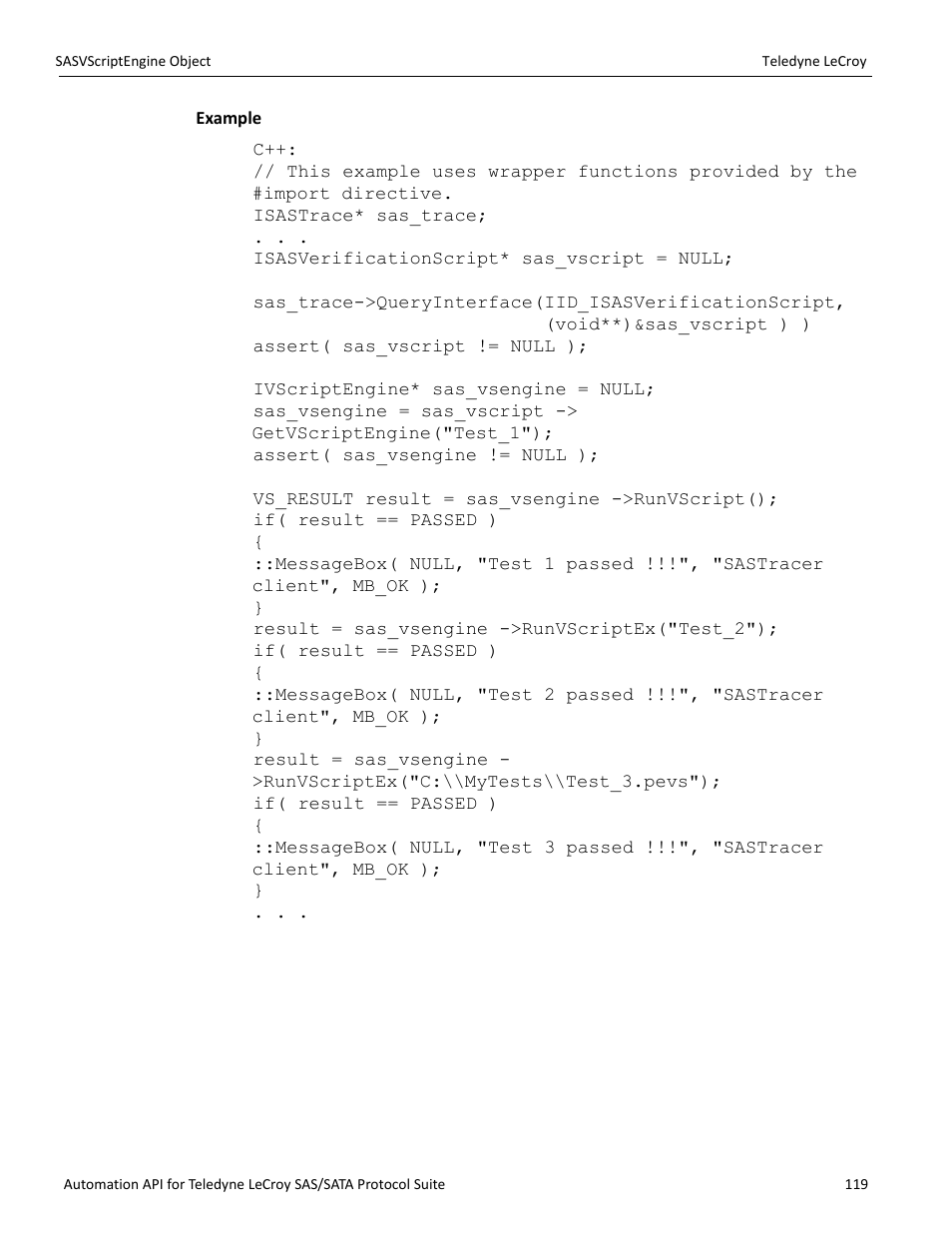 Teledyne LeCroy SAS_SATA Automation API manual User Manual | Page 125 / 150