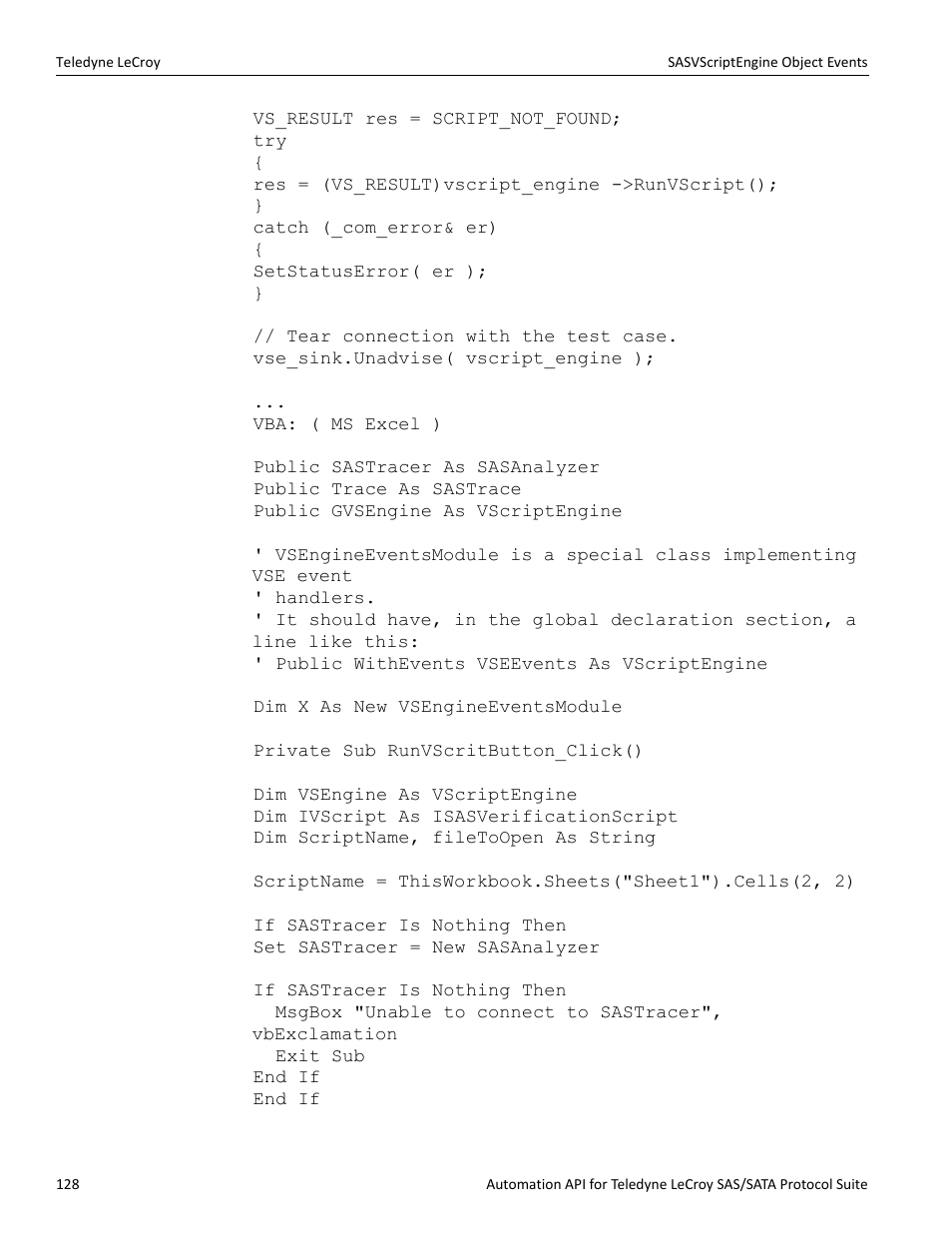 Teledyne LeCroy SAS_SATA Automation API manual User Manual | Page 134 / 150