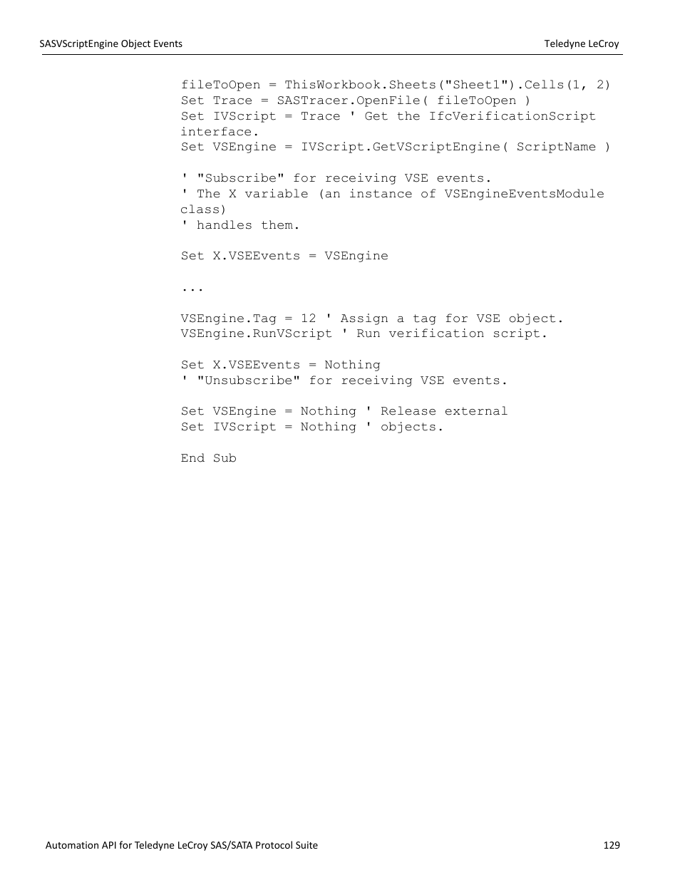 Teledyne LeCroy SAS_SATA Automation API manual User Manual | Page 135 / 150