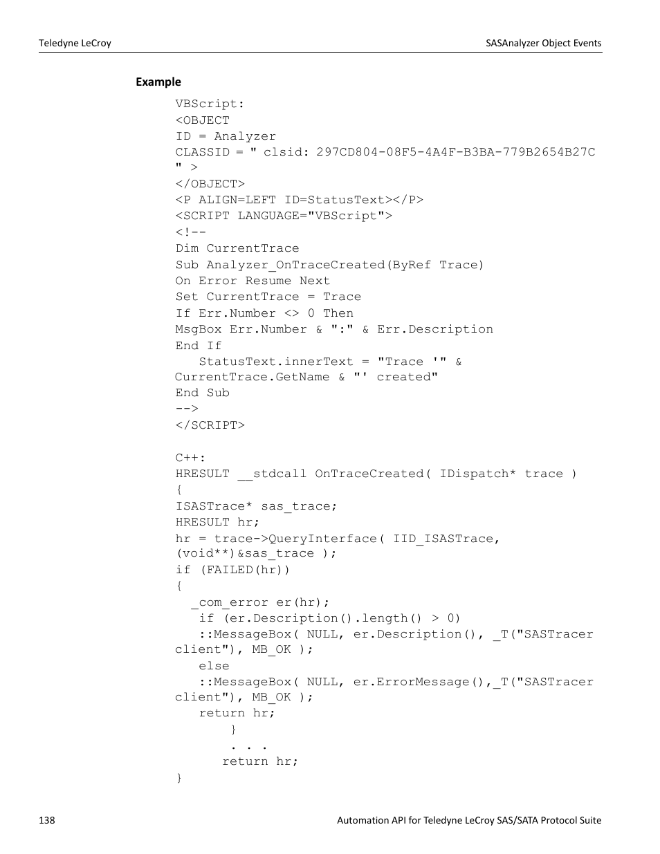 Teledyne LeCroy SAS_SATA Automation API manual User Manual | Page 144 / 150