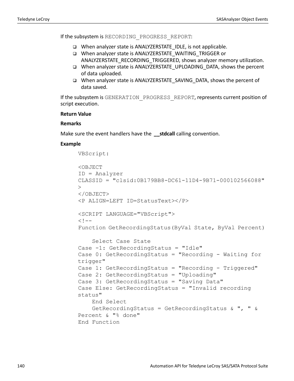 Teledyne LeCroy SAS_SATA Automation API manual User Manual | Page 146 / 150