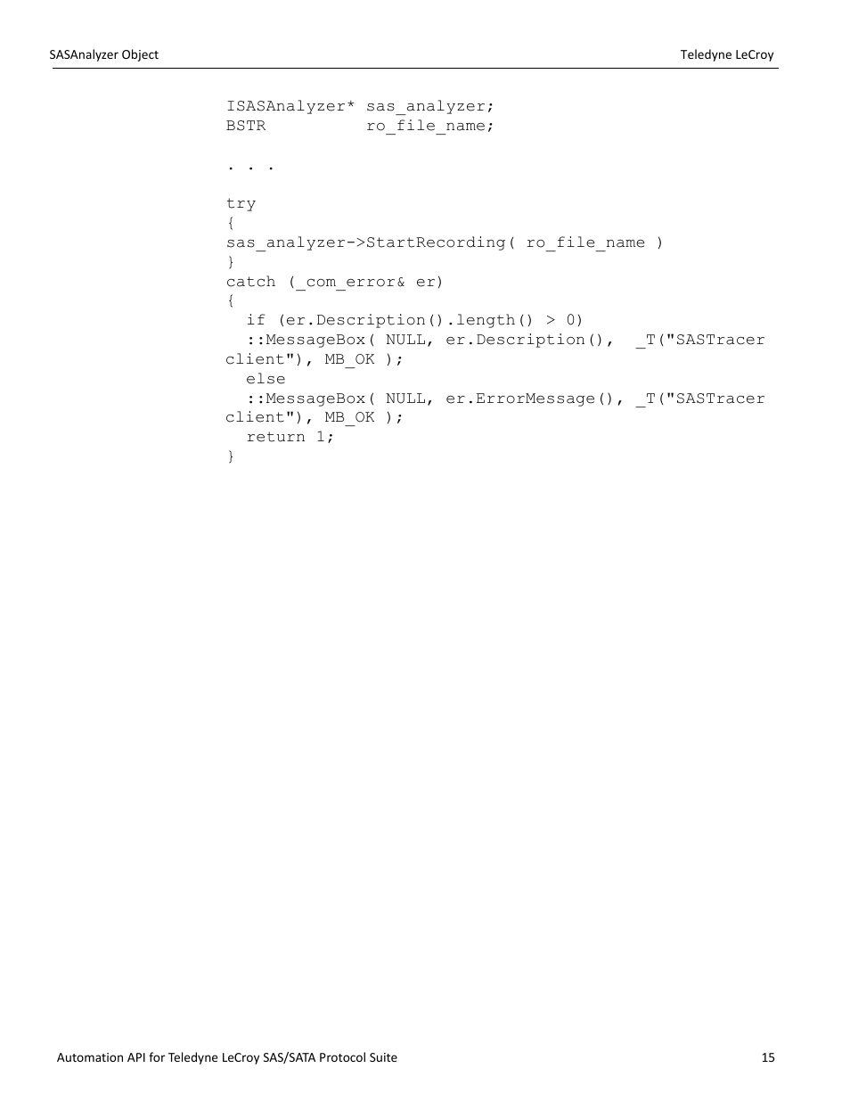 Teledyne LeCroy SAS_SATA Automation API manual User Manual | Page 21 / 150
