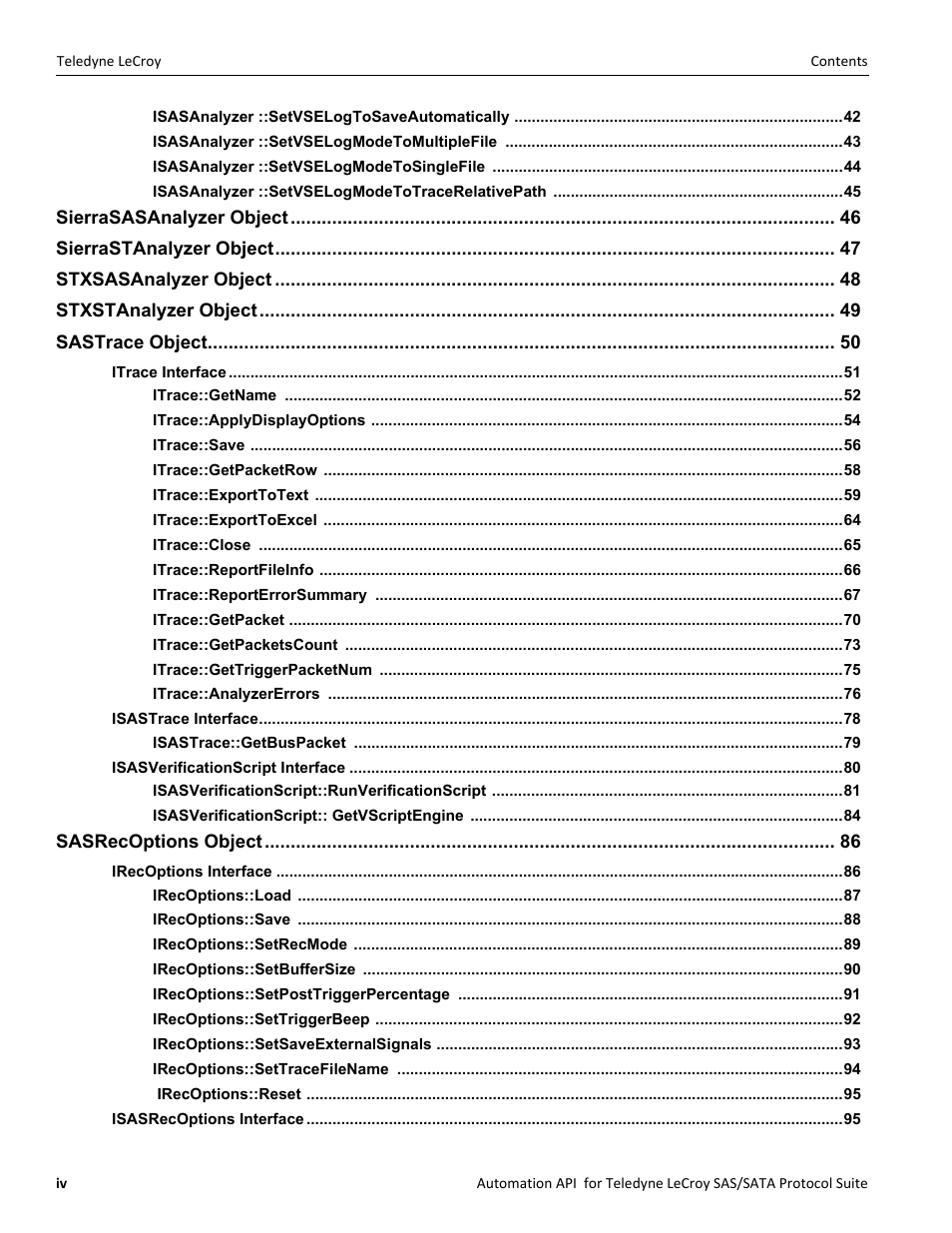 Teledyne LeCroy SAS_SATA Automation API manual User Manual | Page 4 / 150